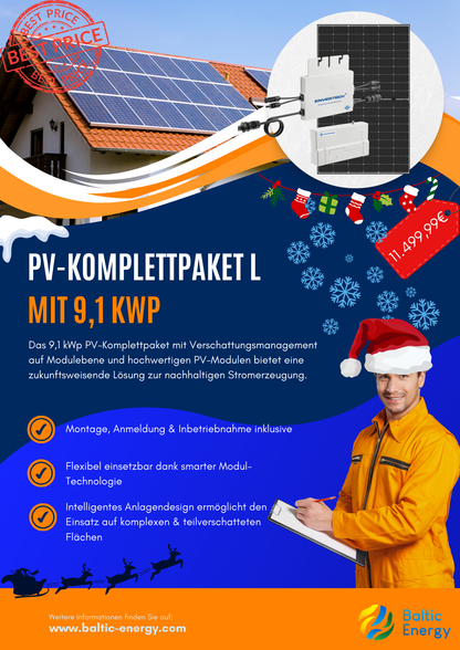 PV-Komplettpaket L mit 9,1 kWp – Montage & Inbetriebnahme inklusive